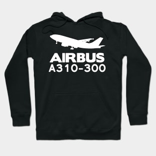 Airbus A310-300 Silhouette Print (White) Hoodie